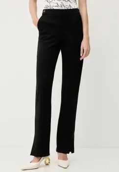 Karl Lagerfeld pantaloni culoarea negru, drept, high waist, A3W10095 imagine