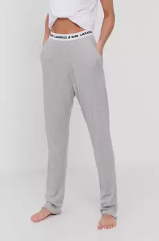 Karl Lagerfeld Pantaloni de pijama femei, culoarea gri imagine