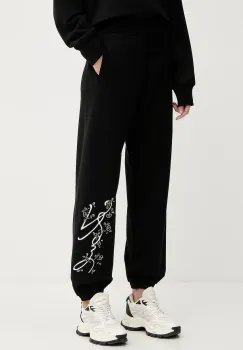 Karl Lagerfeld pantaloni de trening culoarea negru, cu imprimeu, A3W10009 imagine