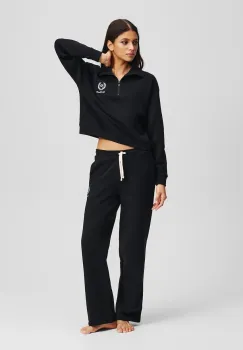 Karl Lagerfeld pantaloni de trening din bumbac culoarea negru, cu imprimeu, A3W44009 imagine