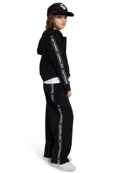 Karl Lagerfeld pantaloni de trening pentru copii culoarea negru, cu imprimeu, Z30597 imagine