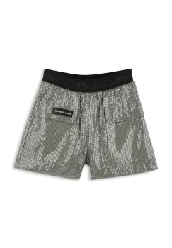 Karl Lagerfeld pantaloni scurti copii culoarea verde, cu imprimeu, Z30448 imagine