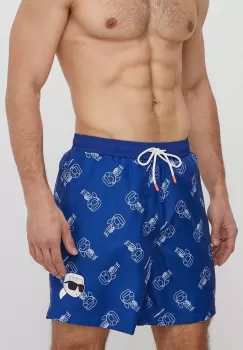 Karl Lagerfeld pantaloni scurti de baie culoarea albastru marin imagine