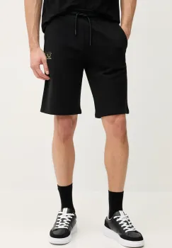 Karl Lagerfeld pantaloni scurti din bumbac barbati, culoarea negru, 552917.705400 imagine