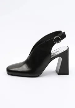 Karl Lagerfeld pantofi de piele ASTRA NOVA culoarea negru, cu toc drept, cu toc deschis, KL33105 imagine