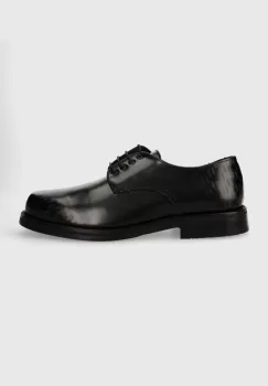Karl Lagerfeld pantofi de piele KRAFTMAN barbati, culoarea negru, KL11423A imagine