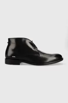 Karl Lagerfeld pantofi de piele Urano Iv barbati, culoarea negru