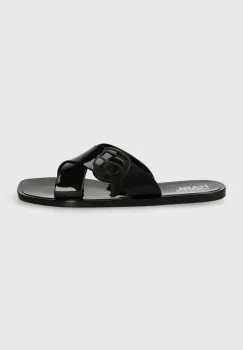 Karl Lagerfeld papuci JELLY III NFT femei, culoarea negru, KL80004N imagine