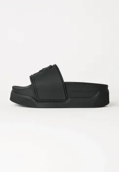 Karl Lagerfeld papuci KONDOMINIUM femei, culoarea negru, cu platforma, KL88819 imagine
