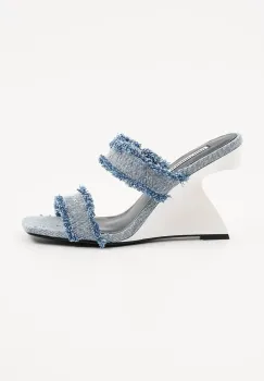 Karl Lagerfeld papuci WAVERLY femei, toc pana, KL34611D imagine