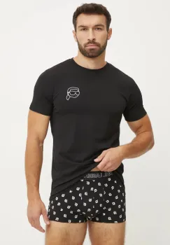 Karl Lagerfeld pijama barbati, culoarea negru, modelator, A1M45014 imagine