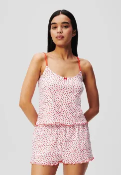 Karl Lagerfeld pijamale de bumbac culoarea roz, bumbac, A1W45010 imagine