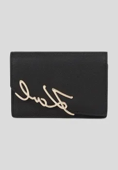 Karl Lagerfeld portofel de piele culoarea negru, A3W32018 imagine