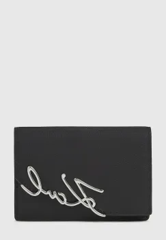Karl Lagerfeld portofel de piele culoarea negru, A4W32018 imagine