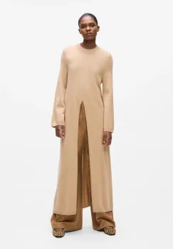 Karl Lagerfeld pulover de lana culoarea bej, A4W18048 imagine