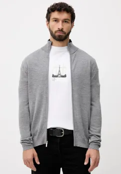 Karl Lagerfeld pulover de lana culoarea gri, 554399.655004 imagine