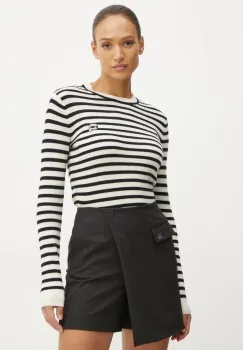 Karl Lagerfeld pulover de lana femei, culoarea bej, light, A1W18054 imagine