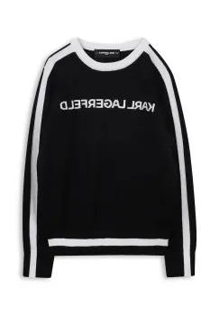 Karl Lagerfeld pulover pentru copii din amestec de casmir culoarea negru, light, Z30936 imagine