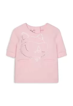 Karl Lagerfeld rochie bebe culoarea roz, mini, drept imagine