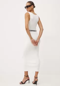 Karl Lagerfeld rochie culoarea bej, maxi, mulata, 245W1332 imagine