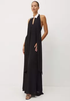 Karl Lagerfeld rochie culoarea negru, maxi, evazati, 245W1302 imagine