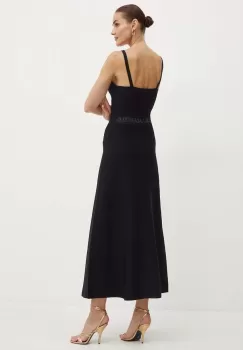 Karl Lagerfeld rochie culoarea negru, maxi, evazati, 245W1333 imagine