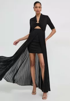 Karl Lagerfeld rochie culoarea negru, maxi, evazati imagine