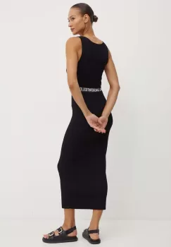 Karl Lagerfeld rochie culoarea negru, maxi, mulata, 245W1332 imagine