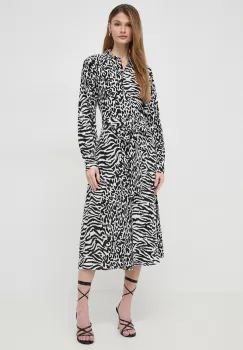 Karl Lagerfeld rochie culoarea negru, midi, evazati imagine