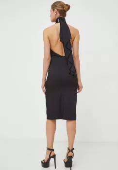Karl Lagerfeld rochie culoarea negru, midi, mulata imagine