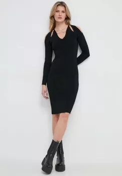 Karl Lagerfeld rochie culoarea negru, mini, mulata imagine