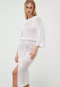 Karl Lagerfeld rochie de plaja culoarea alb imagine