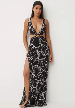 Karl Lagerfeld rochie de plaja culoarea negru, 245W2203 imagine