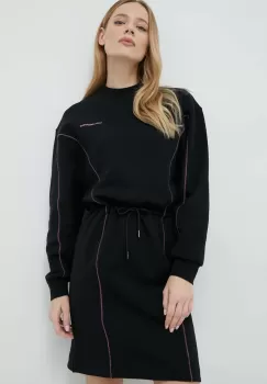 Karl Lagerfeld rochie din bumbac culoarea negru, midi, oversize imagine