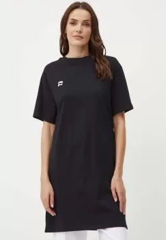 Karl Lagerfeld rochie din bumbac culoarea negru, mini, oversize, 245W1352 imagine