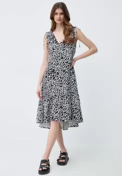 Karl Lagerfeld rochie din in midi, evazati imagine