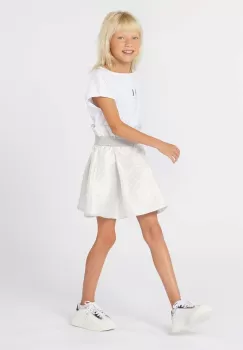 Karl Lagerfeld rochie fete culoarea alb, mini, evazati imagine