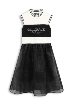 Karl Lagerfeld rochie fete culoarea negru, midi, evazati, Z30190 imagine