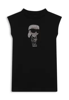 Karl Lagerfeld rochie fete culoarea negru, mini, drept imagine