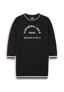 Karl Lagerfeld rochie fete culoarea negru, mini, drept, Z30185 imagine