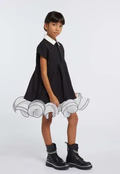 Karl Lagerfeld rochie fete culoarea negru, mini, evazati, Z30192 imagine