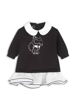 Karl Lagerfeld rochie fete culoarea negru, mini, evazati, Z30276 imagine