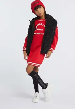 Karl Lagerfeld rochie fete culoarea rosu, mini, drept, Z30237 imagine