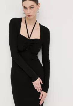 Karl Lagerfeld rochie KL x Ultimate ikon culoarea negru, midi, mulata imagine