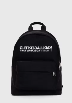 Karl Lagerfeld rucsac femei, culoarea negru, mare, neted imagine