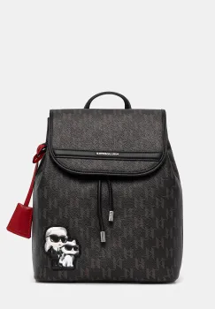 Karl Lagerfeld rucsac IKON MONOGRAM culoarea maro, mic, cu imprimeu, B1W30021 imagine