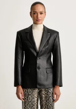 Karl Lagerfeld  sacou cu un singur rand de nasturi pentru copii din imitatie de piele imagine