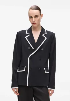 Karl Lagerfeld sacou culoarea negru, un singur rand de nasturi, uni, A4W14038 imagine