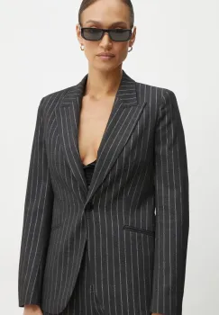 Karl Lagerfeld sacou din lana culoarea gri, un singur rand de nasturi, modelator, A1W14025 imagine