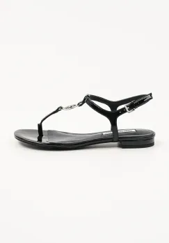 Karl Lagerfeld sandale de piele ALISSO femei, culoarea negru, KL82515 imagine